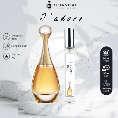 Nước hoa nữ, nước hoa nữ chiết J'adore EDP thơm mát dung tích 10ml - scandal_perfume